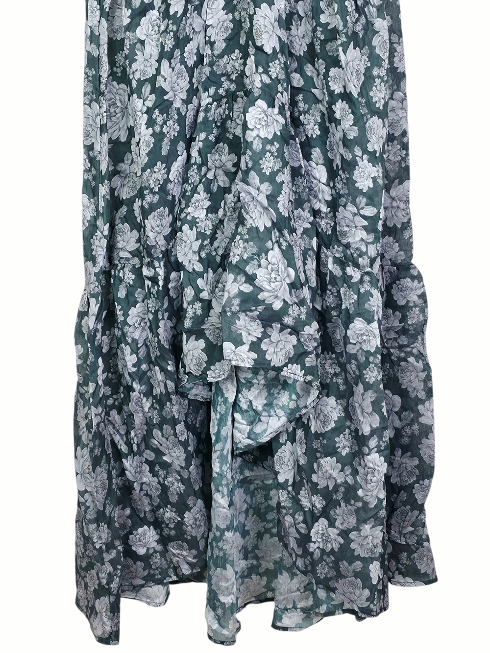 V. Chapman The Emma Dress Emerald Peony Print Floral High Low Cut Out NWT Size 0 - Picture 6 of 12